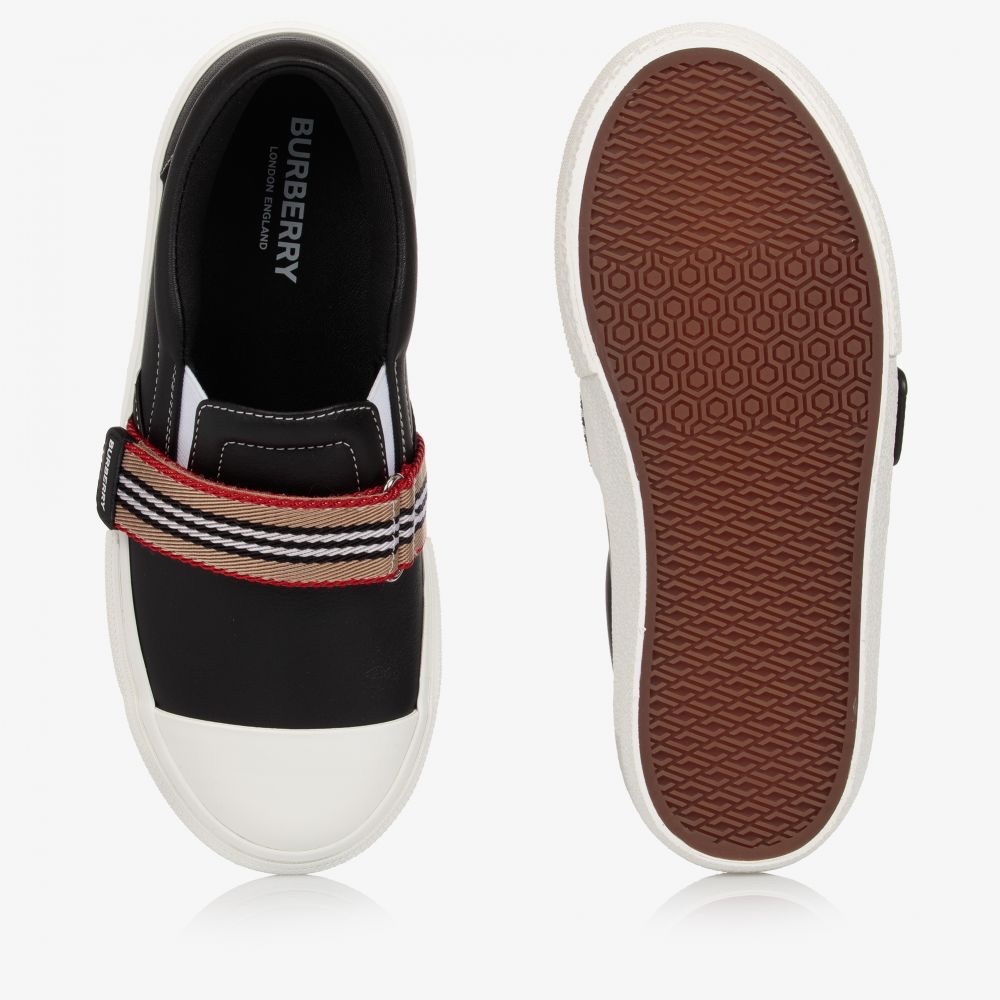 Burberry Black Slip-On Kids Sneakers
